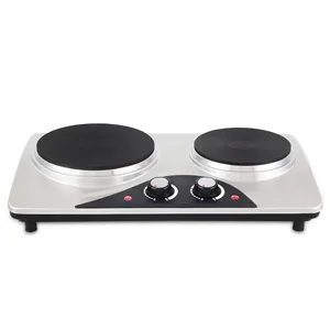 Fogão elétrico portátil para café, griddle, cozinha, aço inoxidável, fogão, cozinhar