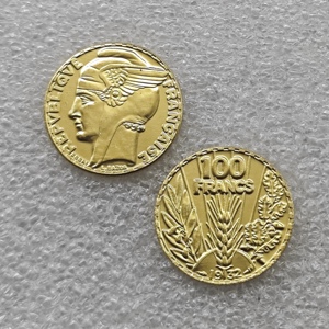 1929, 1932 France - Pièces commémoratives modernes <span class=keywords><strong>de</strong></span> <span class=keywords><strong>100</strong></span> <span class=keywords><strong>francs</strong></span> <span class=keywords><strong>de</strong></span> style antique, cadeaux, décoration intérieure - Product Image 2