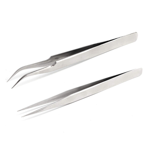 Diamond Grip Eyelash Tweezers Stainless Steel <b>Precision</b> <b>Tool</b> Professional Lash Extension Beauty With Wholesale Price - Product Image 3