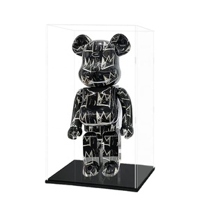 Giocattoli acrilici scatola di visualizzazione dell'orso Bearbrick Building Block vetrina copertura antipolvere in acrilico trasparente