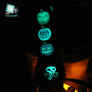 Nuovo incandescente il viso scuro del fumetto adesivo del tatuaggio del giorno del cranio morto tatuaggio temporaneo per le decorazioni di Halloween adesivi - Product Image 6