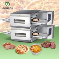 Four à pizza commercial compact à bande transporteuse, à gaz, taille 36 x 32 pouces, automatique avec une large bande