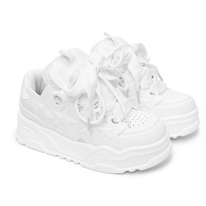 Sneakers Bianche di Alta Qualità con Plateau, Stile Designer, Aumento di Altezza, Vendita Diretta dalla Fabbrica, <span class=keywords><strong>Scarpe</strong></span> Sportive Casual - Product Image 1