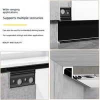 Profilé de bordure en pierre pour rebord de fenêtre HongShun WJ201, bande de finition, profilé à joint d'ombre intégré, profilé de remplissage de joint pour baie vitrée en aluminium