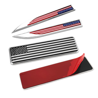 Emblème de voiture en métal 3D personnalisé, croix de Jésus, drapeau américain, autocollant chromé pour voiture, logo personnalisé, emblème de garde-boue latéral de voiture