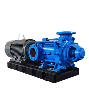 Pompe centrifuge horizontale multi-étages de type D à raccordement par bride, entraînement par moteur, résistante à l'usure, pour irrigation agricole, haute pression - Product Image 2