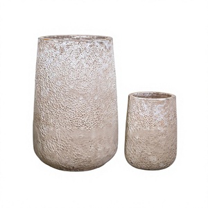 Pot de fleurs moderne en céramique galvanisée pour intérieur/extérieur – Idéal pour hôtels, grands jardins, plantations domestiques, mini-landscapes – Art-céramique pour la maison - Product Image 1