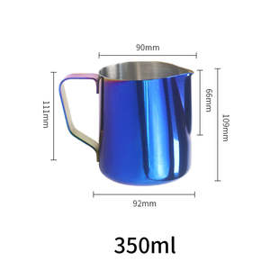 Jarra para Espumar Leche de Acero Inoxidable de 350 ml y 600 ml, Ecológica, Duradera, para Café, Espresso, Herramientas de Barista - Product Image 2