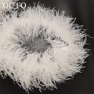 Boa de Plumas de Avestruz Natural Teñida de Color Blanco Natural de Alta Calidad y Económica, Personalizable, de 2 a 10 Capas - Product Image 6