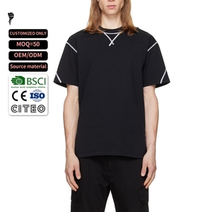 Camiseta de Hombre de Alta Calidad con Logotipo Personalizado, Talla Grande, 100% Algodón, Costuras en Contraste - Product Image 1