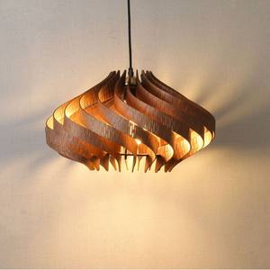 โคมไฟเพดานรูปทรงเกลียวสร้างสรรค์ สไตล์วบิซาบิ ย้อนยุค เหมาะสำหรับตกแต่งห้องนอน บาร์ โคมไฟไม้ - Product Image 4