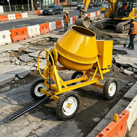 Malaxeur à béton compact diesel/essence avec roues, directement de l'usine