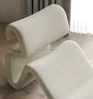 Fauteuil inclinable de luxe pour salon, nouveau design, cadre en fibre de verre, tissu, fauteuil inclinable pour villa, hôtel, bureau, chambre à coucher