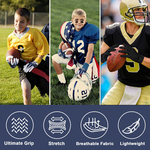 Gants <span class=keywords><strong>de</strong></span> football originaux personnalisés pour jeunes joueurs <span class=keywords><strong>de</strong></span> football américain receveurs <span class=keywords><strong>de</strong></span> football vente en gros - Product Image 4