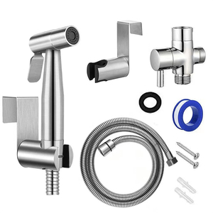 304 Stainless Steel <strong>Bidet</strong> <strong>Sprayer</strong> <strong>Bathroom</strong> <strong>Toilet</strong> Cleaning Spray Gun Diverter Brushed Surface Finish Wholesale - Product Image 6