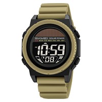 SKMEI 2358 Solar-Digitaluhr Wasserdichte Sportuhr Multifunktions-Chronograph Alarm EL-Licht für Herren