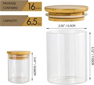 Vente en gros 2L grand bocal de stockage des aliments en verre borosilicaté 3000ml boîte de farine en verre hermétique couvercles en bambou pour coin cuisine - Product Image 4