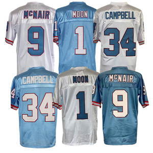 Оптовая продажа, трикотажные майки для американского футбола 1, Warren Moon 34, Earl Campbell 9 Steve McNair - Product Image 1