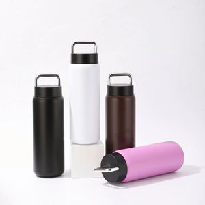 Custom Camping 600ml Insulated Vacuum <b>Flask</b> 20oz Tumbler Double Wall Stainless Steel Sports Water Bottle With Lid - Product Image 2