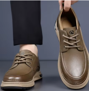 Chaussures bateau pour hommes en similicuir noir, à bout rond et à lacets, style décontracté chic pour le bureau et le quotidien, vente en gros, chaussures classiques - Product Image 1