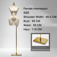 Mannequin de présentation demi-corps pour vêtements grande taille femme, style européen et américain, avec effet push-up fessier
