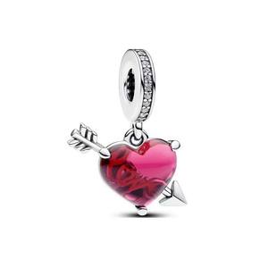 Abalorios Colgantes de Plata 925 Bañada en Panjia para DIY, Accesorios de Joyería de Corona, Diseños de Moda: Amor, Gotas de Agua, Campana, Ojo Mágico, Palma, para Pulsera - Product Image 4