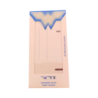 Boîte en papier personnalisée de qualité supérieure, écologique, avec fenêtre en PVC, emballage cosmétique vide pour faux cils en grappe