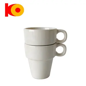 KunYang 세관 스태킹 컵 패션 아트 디자인 Drinkware 데칼 현대 선물 머그잔 세라믹 커피 머그잔 세트 스태킹 컵