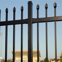 Panneau de clôture en fer noir thermolaqué, style industriel, 1,80 m, écologique, pour la sécurité domestique, résistant à l'eau, facile à installer