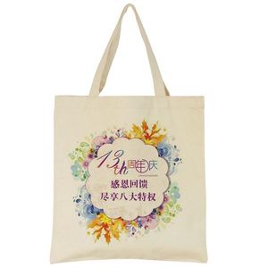 Eco-Friendly Cotton <b>Canvas</b> <b>Shopper</b> <b>Bags</b> for Women Reusable Grocery Tote with Custom Logo - Product Image 4