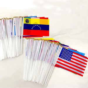 2026 EE. UU.-Canadá-México para los 48 mejores aficionados nacionales 8 Banderas para Agitar con la Mano, 21*14cm, Asta de Plástico, Poliéster, Hechas en China - Product Image 4