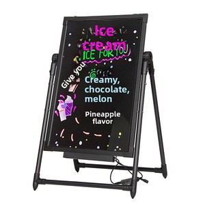 Letrero Luminoso <span class=keywords><strong>LED</strong></span> Electrónico <span class=keywords><strong>Fluorescente</strong></span>, Iluminación para Tiendas, Tablero Publicitario Vertical, Versión Recargable, Aleación de Aluminio - Product Image 1