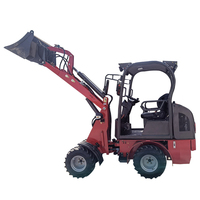 YF08 Chargeur frontal compact électrique de 800kg Mini chargeuse sur pneus articulée de 0.8 tonnes avec moteur et pompe Garantie 1 an