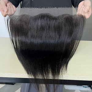 Chiusura Frontale in Pizzo Trasparente 13x4, Estensioni di Capelli Umani Brasiliani Remy Lisci, Design Toupee Destro - Product Image 1