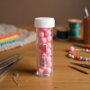 Perline Ilan Abalorio 10Cm Macaron Rosa Bebe Pastel per Creazione di Gioielli e Artigianato - Product Image 2