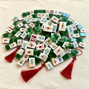 Nouvel ensemble <span class=keywords><strong>de</strong></span> Mahjong <span class=keywords><strong>de</strong></span> luxe moderne 2026, style américain, en acrylique gravé Émeraude Feu et Richesse, jeu <span class=keywords><strong>de</strong></span> société très prisé, cadeau - Product Image 5