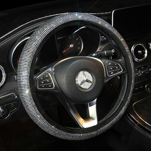 White Diamond Style Bling Car Decoration Shoulder Cover Juego de cubiertas de volante personalizadas - Product Image 2