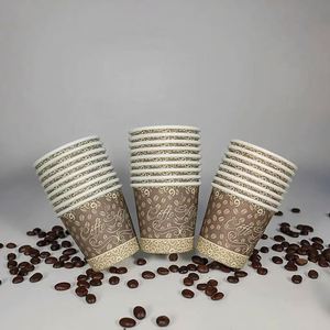 Gobelet à café jetable à double paroi biodégradable avec estampage à chaud en feuille d'or, papier synthétique personnalisable - Product Image 6