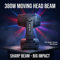 Nouvelle Arrivée Lyre asservie 380W à double prisme 380 Beam DMX512 pour éclairage de scène, discothèque, fêtes, mariages et conférences