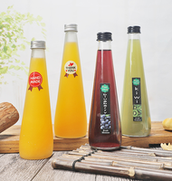 AVERTAN Factory – bouteilles en verre en forme de cône, bouteilles de jus, bouteilles d'eau en verre 200ml avec étiquette de couvercle, vente en gros