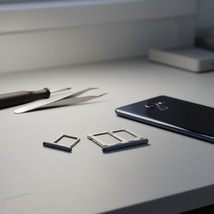 Juego de bandeja para tarjetas Sim y Sd de Lg para Q60 K50 K40 K12 Prime, material ABS de repuesto negro - Product Image 4