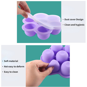 Thiết kế mới thân thiện với môi Silicone bé thực phẩm tủ đông Khay lưu trữ hộp lưu trữ an toàn container - Product Image 2