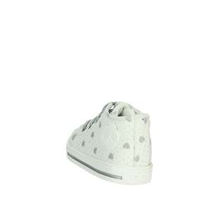 Sneakers da Bambina Falcotto Bianche con Stampa Cuore Argento, Scarpe in Tela - Product Image 2