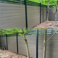 Panneau de clôture en composite bois-plastique (WPC) imperméable, grain de bois, co-extrudé, pour clôtures de jardin extérieures, décoration extérieure de hall