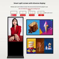 Affichage publicitaire numérique d'intérieur de 43 pouces avec écran tactile LCD, système d'exploitation Android 11, panneau IPS, support au sol en acier inoxydable 304