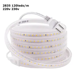 Dây Đèn Neon Led 220V 230V Dây Ruy Băng 2835 Băng Chống Nước Ip65 Ip67 Có Phích Cắm Điện RGB Ấm Áp Trắng Xanh Dương Xanh Lá Đỏ Hồng