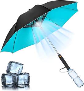 Parapluie solaire rechargeable USB pour sports d'été, plage, voyage, avec ventilateur intégré, brumisateur, protection contre la chaleur, parapluie rafraîchissant pour la marche - Product Image 2