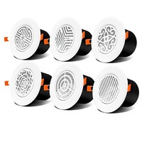 Grille d'aération ronde ABS ultra-mince à clip à ressort pour systèmes d'air frais intérieurs et sorties de ventilation d'échappement