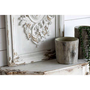 Panneau mural décoratif en bois massif Art Déco, sculpté à la main, blanc patiné, style shabby chic, décoration murale suspendue - Product Image 4