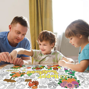 Nappe de peinture DIY pour enfants - Toile de coloriage lavable et non toxique pour les <span class=keywords><strong>vacances</strong></span>, les fêtes et les activités familiales - Product Image 1